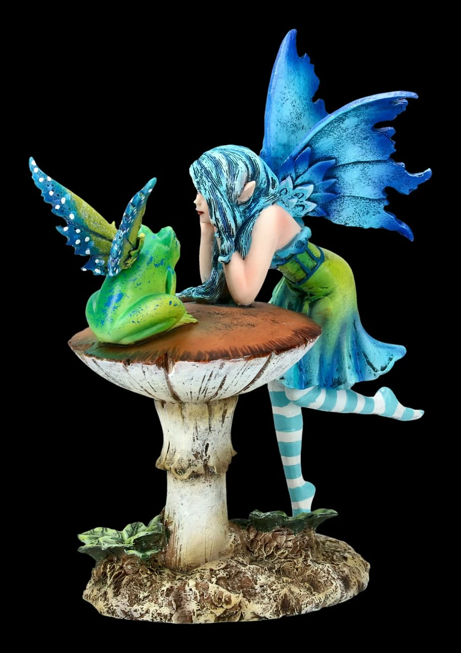 Elfen Figur Mit Frosch - Frog Gossip 6 Elfen Figur Mit Frosch - Frog Gossip – Bild 4