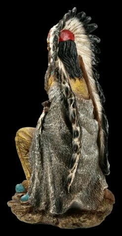 Indianer Figur - Häuptling Sitzend Mit Friedenspfeife -FIGUREN Verkäufe FS15244 Indianer Figur Haeuptling sitzend mit Friedenspfeife 5 1280x1280