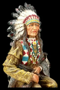 Indianer Figur - Häuptling Sitzend Mit Friedenspfeife -FIGUREN Verkäufe FS15244 Indianer Figur Haeuptling sitzend mit Friedenspfeife 8 1280x1280
