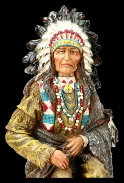 Indianer Figur - Häuptling Sitzend Mit Friedenspfeife -FIGUREN Verkäufe FS15244 Indianer Figur Haeuptling sitzend mit Friedenspfeife 9 1280x1280
