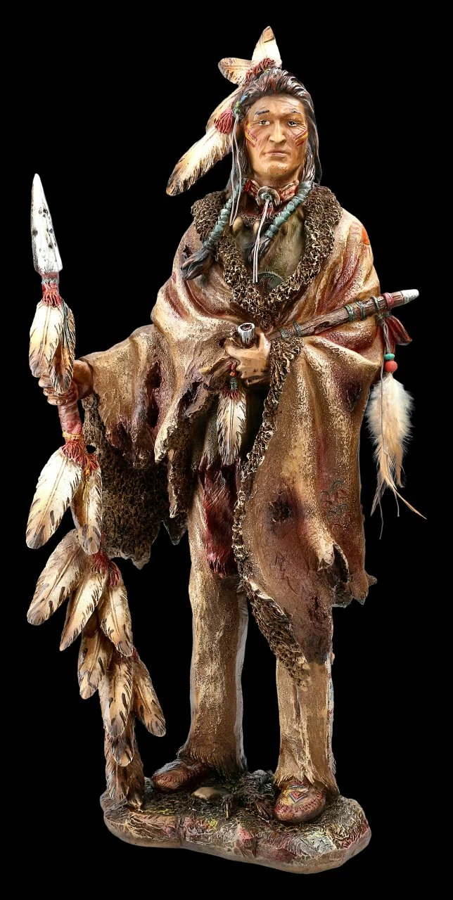 Indianer Figur - Krieger Mit Speer 4 Indianer Figur - Krieger Mit Speer – Bild 2