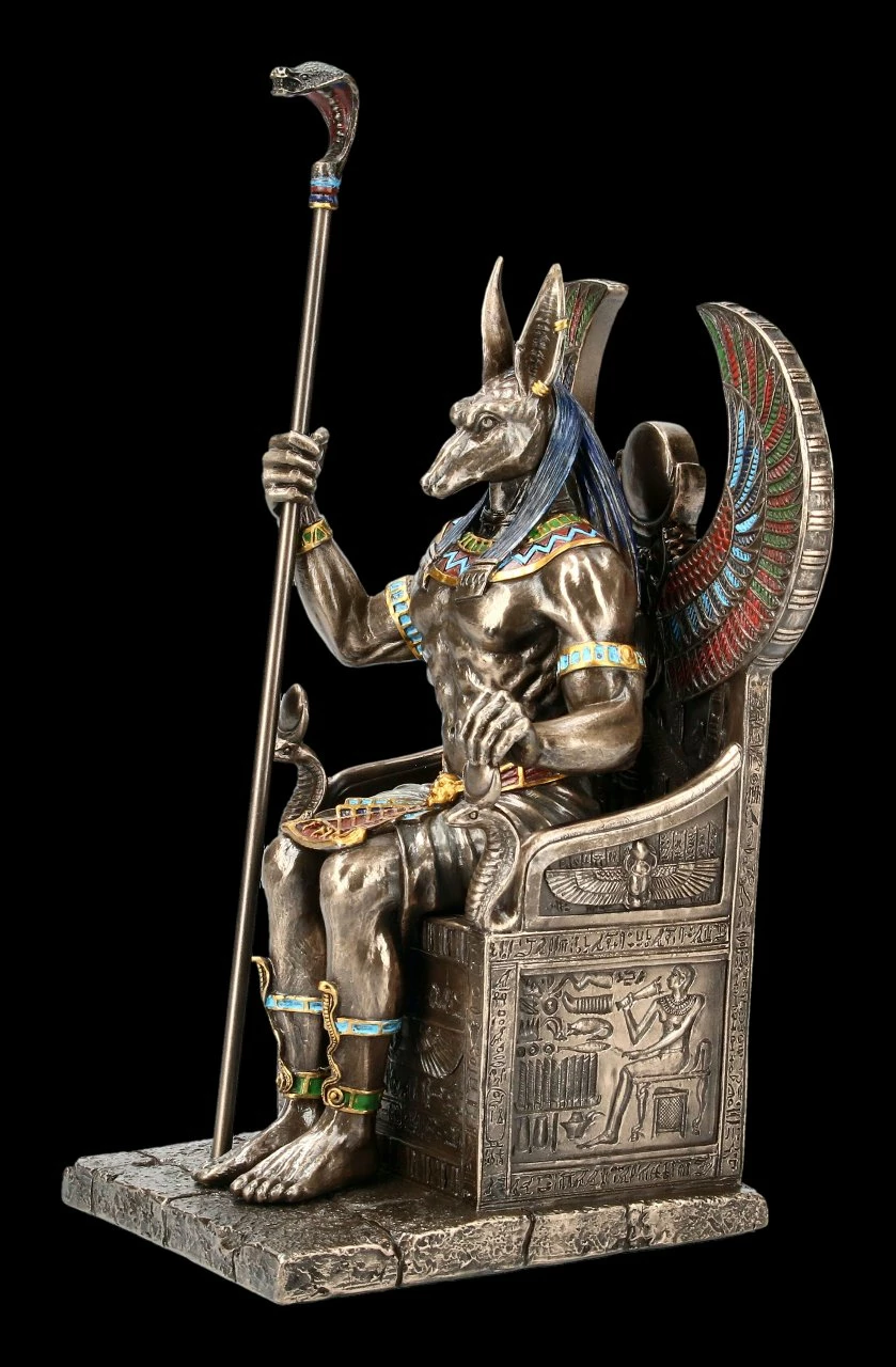 Anubis Figur Sitzend Auf Thron 5 Anubis Figur Sitzend Auf Thron – Bild 3