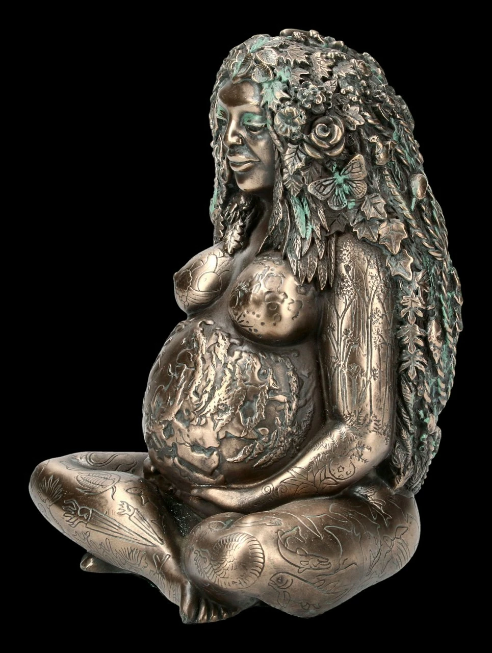 Tausendjährige Gaia Figur - Mutter Erde Bronziert 5 Tausendjährige Gaia Figur - Mutter Erde Bronziert – Bild 3