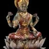 Lakshmi Figur Auf Lotusblüte Bronzefarben -FIGUREN Verkäufe FS17616 Lakshmi Figur auf Lotusbluete bronzefarben 1 1280x1280