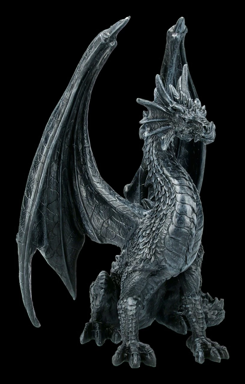 Schwarze Drachen Figur - Black Wing 6 Schwarze Drachen Figur - Black Wing – Bild 4