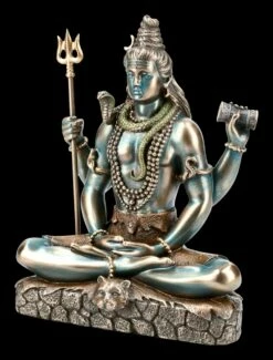 Sitzende Shiva Figur Mit Dreizack Trishula -FIGUREN Verkäufe FS20442 Sitzende Shiva Figur mit Dreizack 2 1280x1280