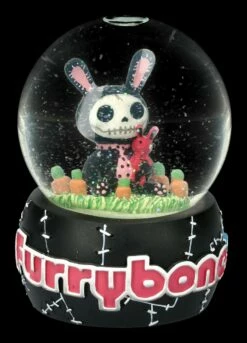 Furrybones Schneekugel - Black Bun-Bun