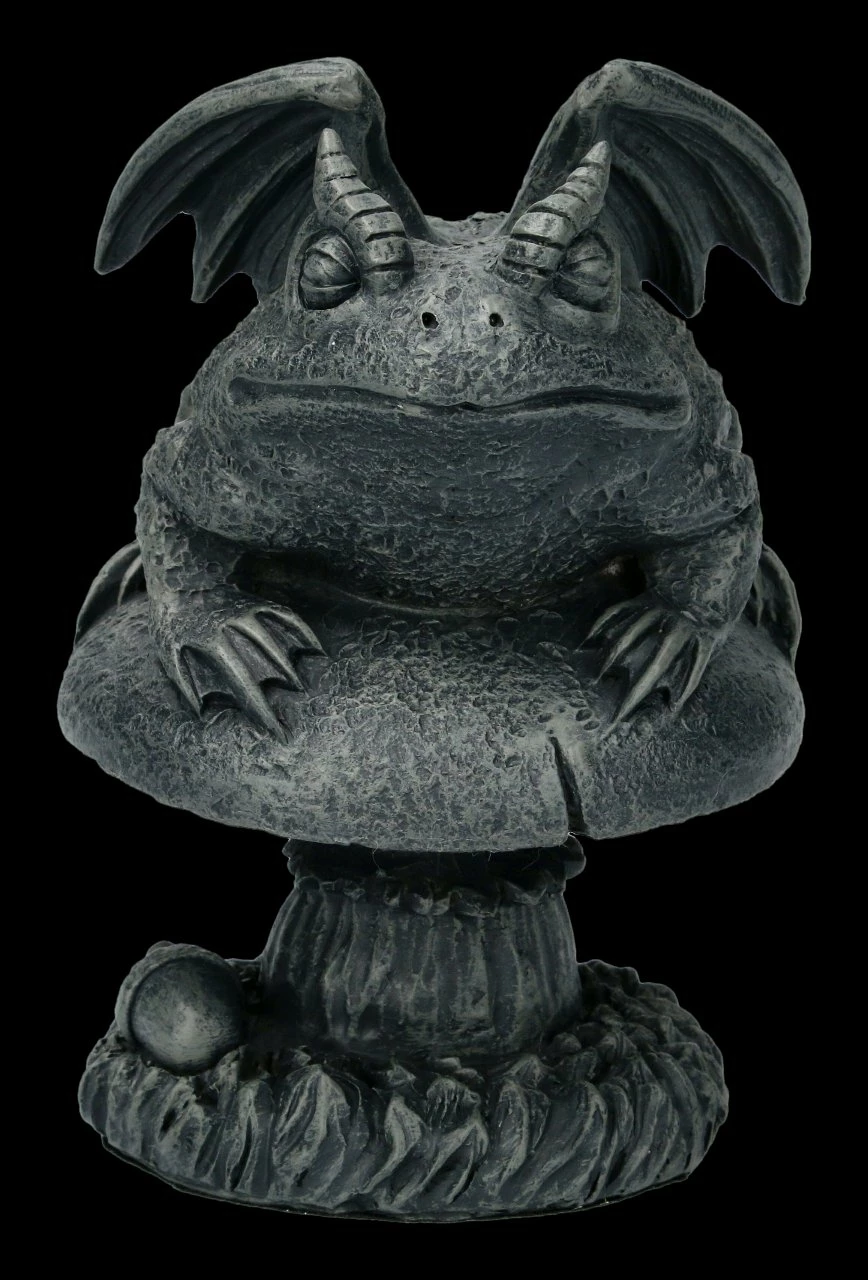Gargoyle Kröten Figur Auf Pilz 4 Gargoyle Kröten Figur Auf Pilz – Bild 2