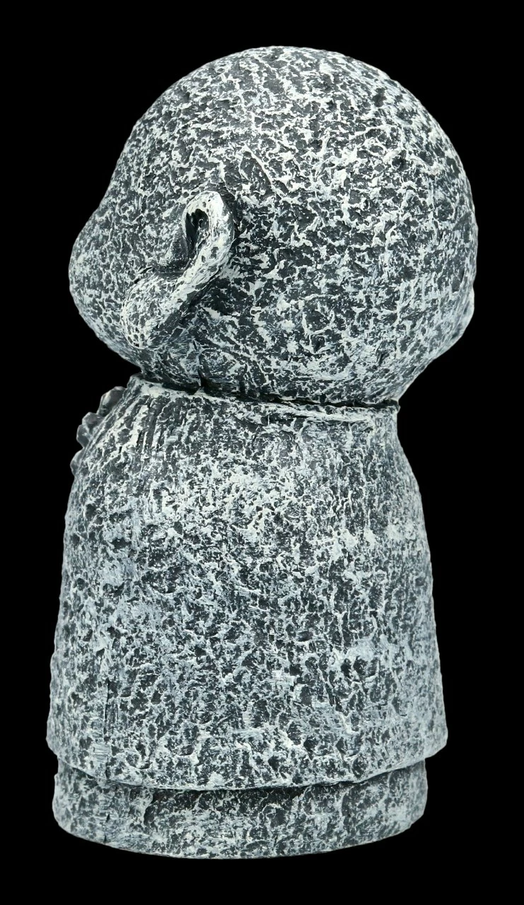 Jizo Mönch Figur Mit Blumen - Kshitigarbha 6 Jizo Mönch Figur Mit Blumen - Kshitigarbha – Bild 4