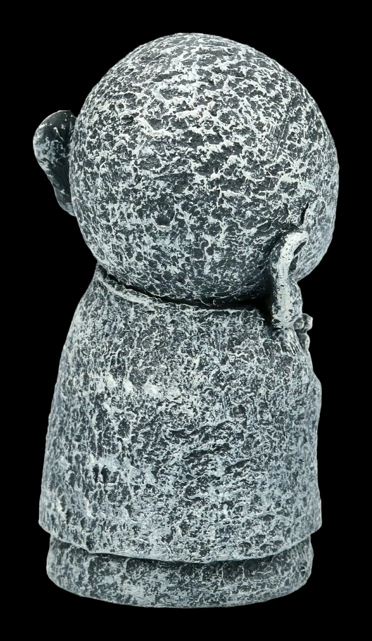 Jizo Mönch Figur Mit Blumen - Kshitigarbha 7 Jizo Mönch Figur Mit Blumen - Kshitigarbha – Bild 5