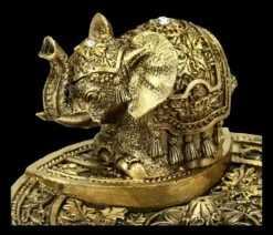 Räucherstäbchenhalter - Indischer Elefant - Goldfarben -FIGUREN Verkäufe FS21105 Raeucherstaebchenhalter Indischer Elefant goldfarben 4 1280x1280