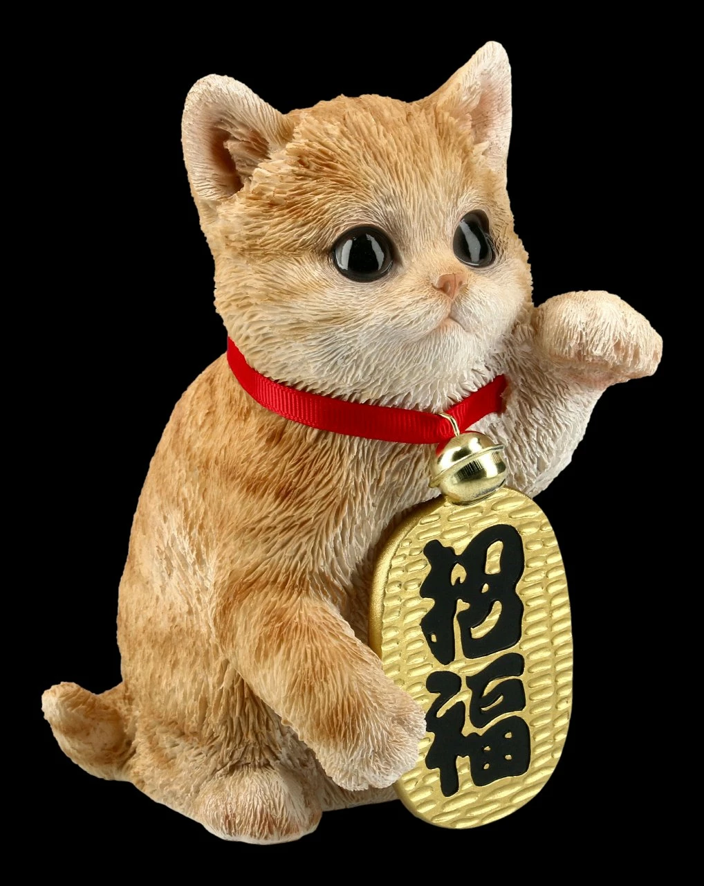 Lucky Cat Figur - Maneki Neko Getigert 4 Lucky Cat Figur - Maneki Neko Getigert – Bild 2