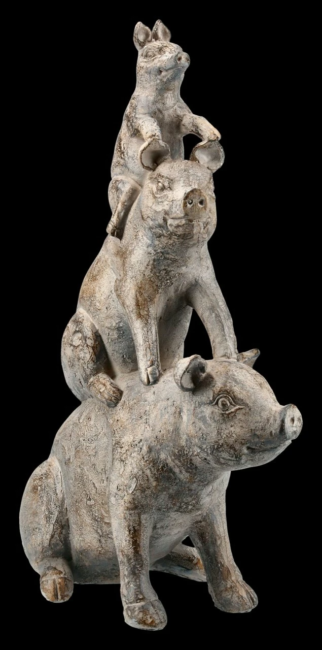 Schweine Pyramide Figur 6 Schweine Pyramide Figur – Bild 4