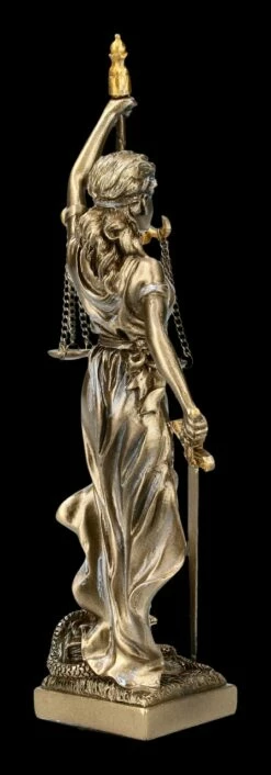 Justitia Figur - Gerechtigkeits-Göttin -FIGUREN Verkäufe FS21459 Justitia Figur mit Schwert und Waage bronziert 7 1280x1280