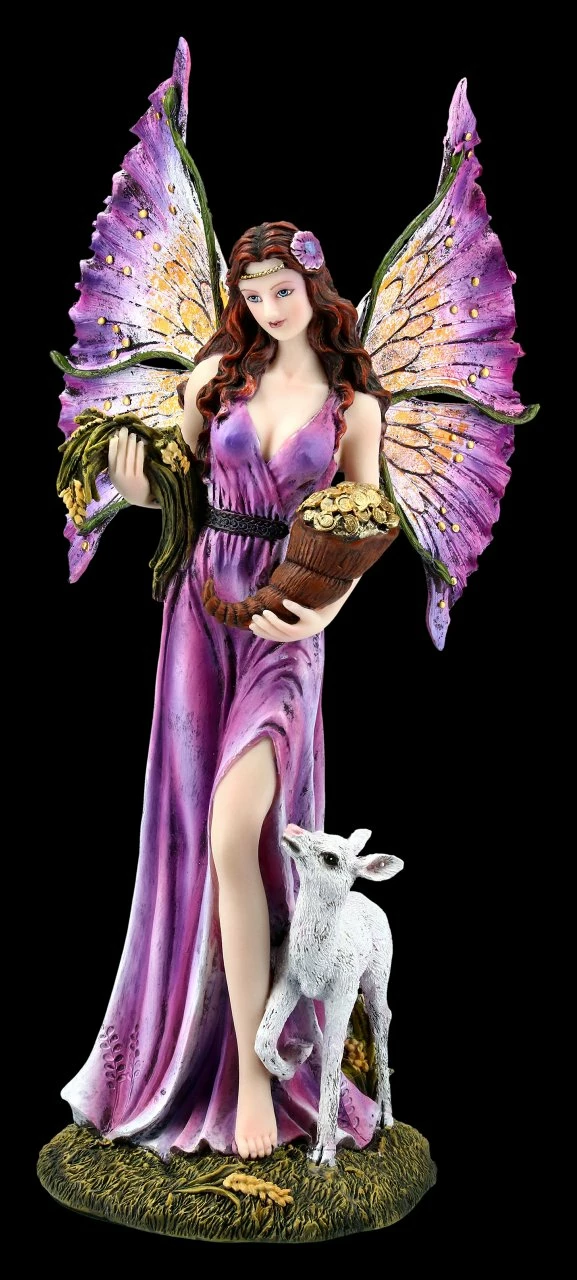 Elfen Figur - Fortuna Mit Lamm 3 Elfen Figur - Fortuna Mit Lamm