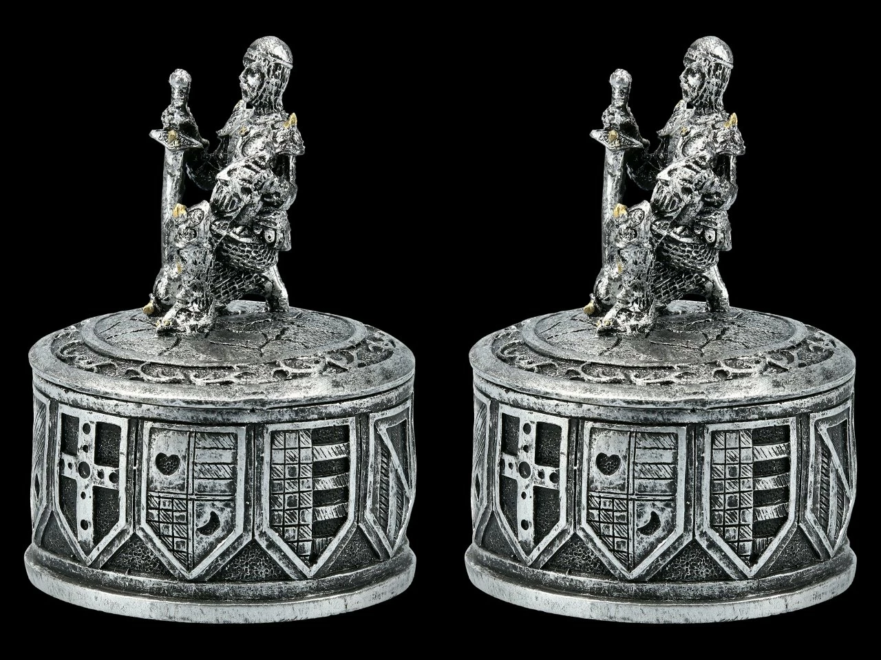 Ritter Schatulle - 2er Set Silberfarben 5 Ritter Schatulle - 2er Set Silberfarben – Bild 3