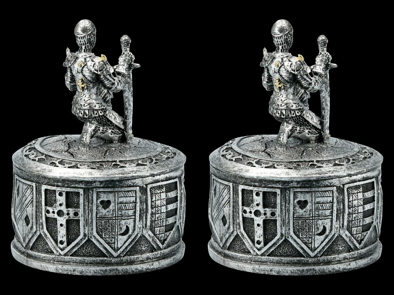 Ritter Schatulle - 2er Set Silberfarben 7 Ritter Schatulle - 2er Set Silberfarben – Bild 5