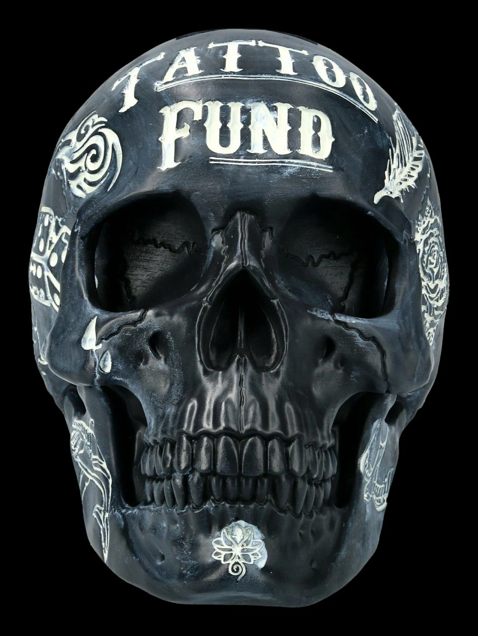 NEMESIS NOW Totenkopf - Tattoo Spardose - Schwarz 6 NEMESIS NOW Totenkopf - Tattoo Spardose - Schwarz – Bild 4