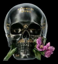Schwarzer Totenkopf Mit Beschriftung Und Blume 8 Schwarzer Totenkopf Mit Beschriftung Und Blume -FIGUREN Verkäufe FS21660 Totenkopf mit Blume 2 1280x1280