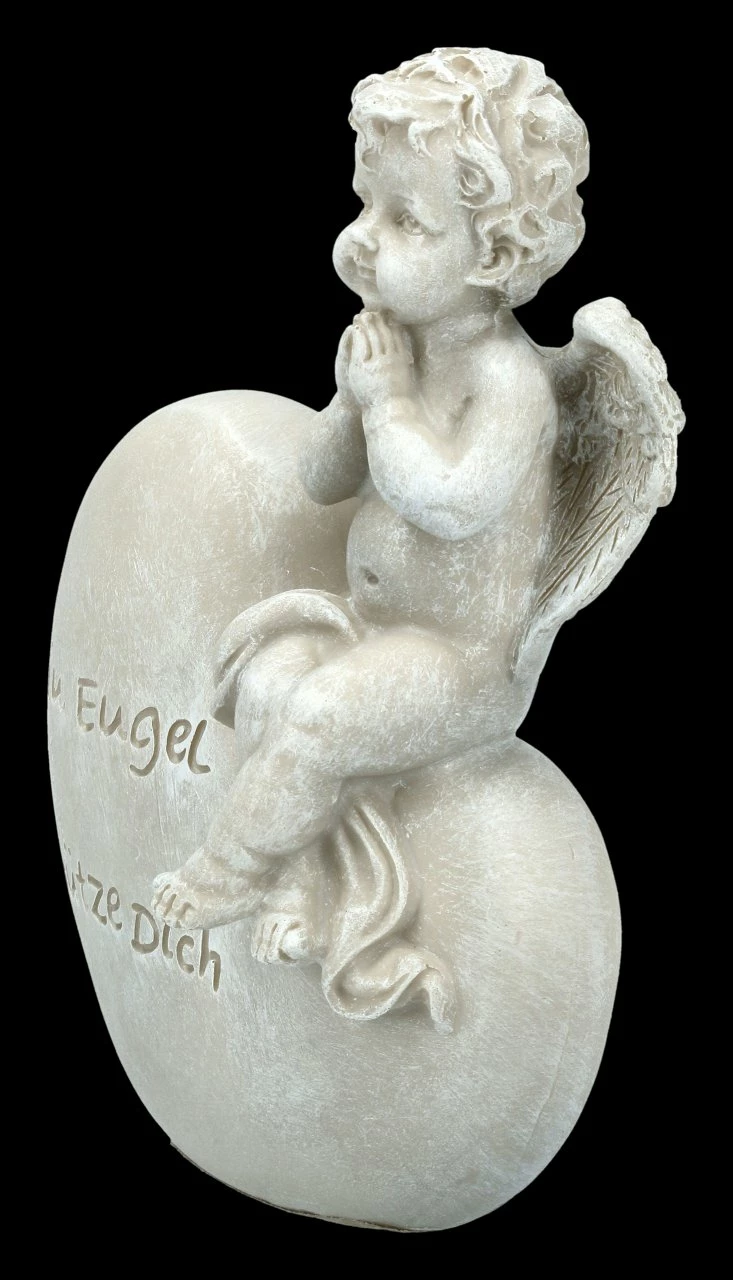 Gartenfigur - Engel Sitzt Auf Herz 5 Gartenfigur - Engel Sitzt Auf Herz – Bild 3
