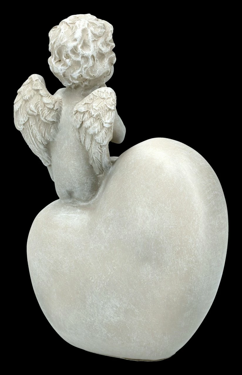 Gartenfigur - Engel Sitzt Auf Herz 7 Gartenfigur - Engel Sitzt Auf Herz – Bild 5