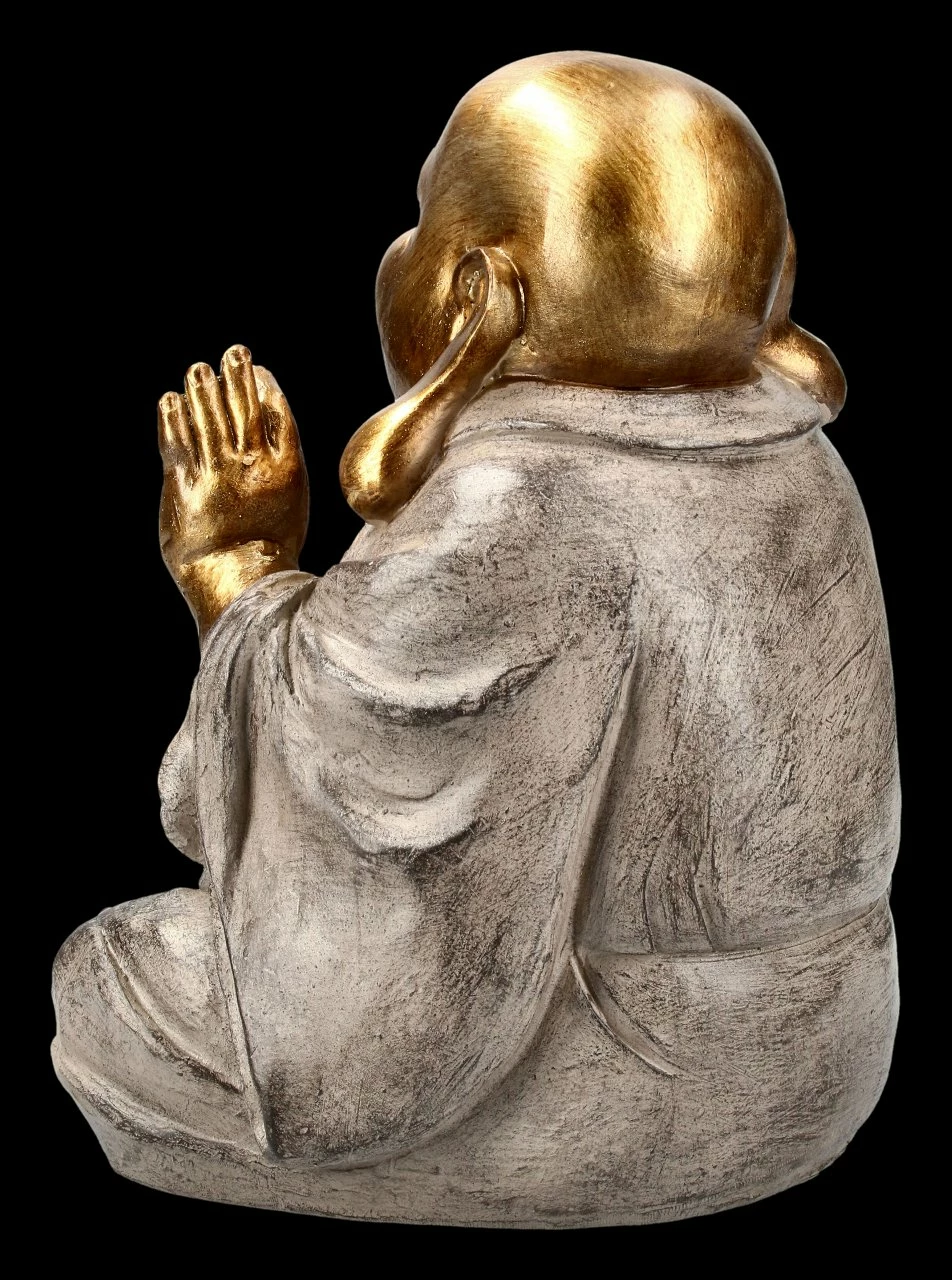 Lachende Buddha Figur Mit Erhobener Hand 6 Lachende Buddha Figur Mit Erhobener Hand – Bild 4