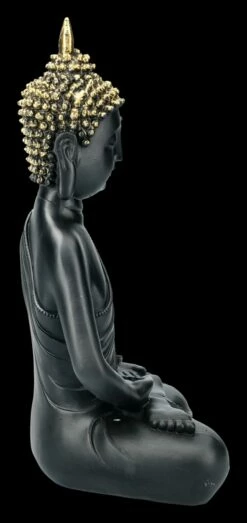 Schwarze Buddha Figur - Lotussitz -FIGUREN Verkäufe FS21816 Schwarze Buddha Figur Sitzend 8 1280x1280
