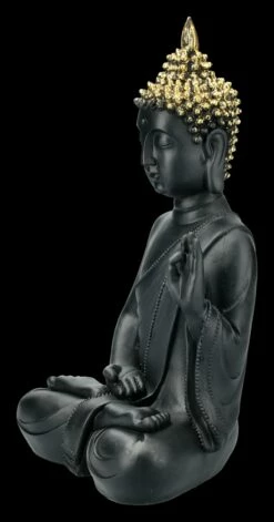 Schwarze Buddha Figur Mit Erhobener Hand 11 Schwarze Buddha Figur Mit Erhobener Hand -FIGUREN Verkäufe FS21817 Schwarze Buddha Figur Sitzend mit erhobener Hand 3 1280x1280