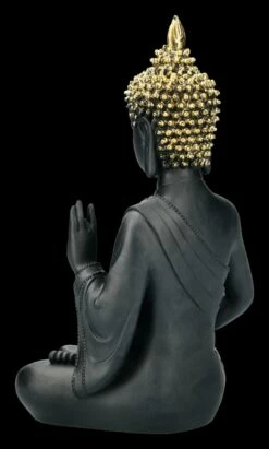Schwarze Buddha Figur Mit Erhobener Hand 12 Schwarze Buddha Figur Mit Erhobener Hand -FIGUREN Verkäufe FS21817 Schwarze Buddha Figur Sitzend mit erhobener Hand 5 1280x1280