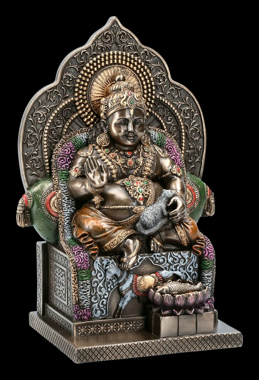 Kubera Figur - Gott Des Wohlstands 3 Kubera Figur - Gott Des Wohlstands