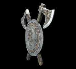 Wandrelief - Wikinger Schild Mit Äxten -FIGUREN Verkäufe FS22688 Wandrelief Wikinger Schild mit Aexten 5 1280x1280