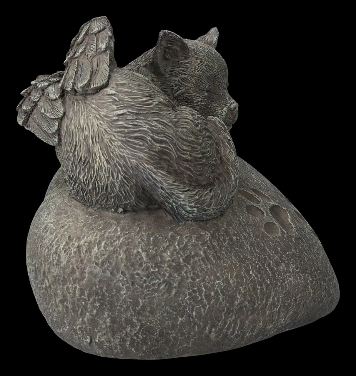 Tier Urne - Katzen-Engel Auf Herz In Steinoptik 7 Tier Urne - Katzen-Engel Auf Herz In Steinoptik – Bild 5