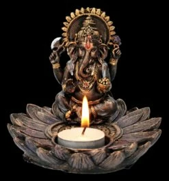 Ganesha Figur Mit Teelicht- & Räucherhalter -FIGUREN Verkäufe FS23788 Ganesha Figur mit Teelicht Raucherhalter 7 1280x1280