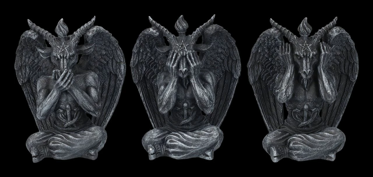Teuflische Baphomet Figuren - Nichts Böses 3 Teuflische Baphomet Figuren - Nichts Böses