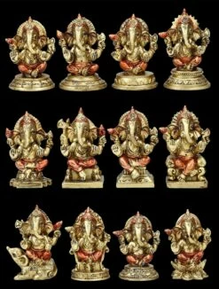 Ganesha Figuren - 12er Set
