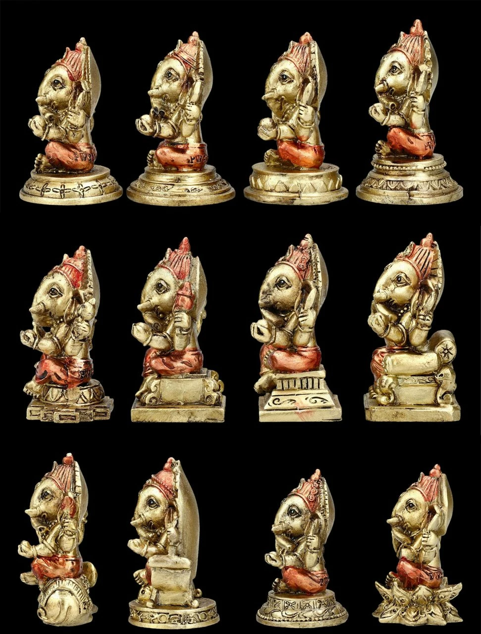 Ganesha Figuren - 12er Set 4 Ganesha Figuren - 12er Set – Bild 2