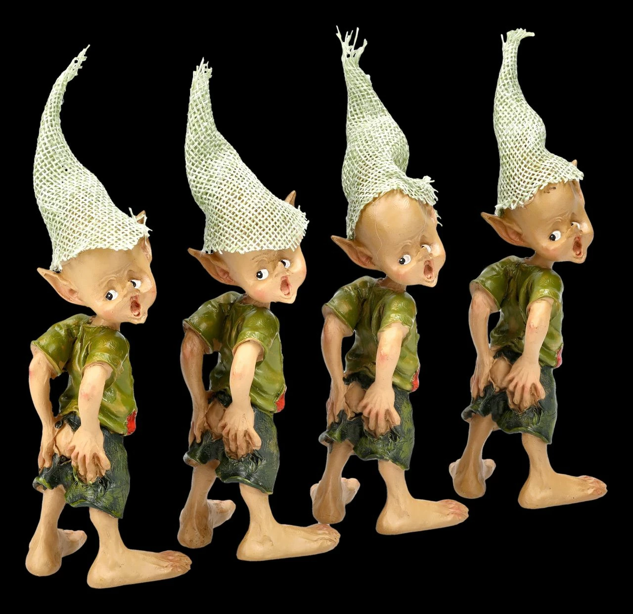 Pixie Kobold Figur Mit Zerrissener Hose 4er Set 4 Pixie Kobold Figur Mit Zerrissener Hose 4er Set – Bild 2