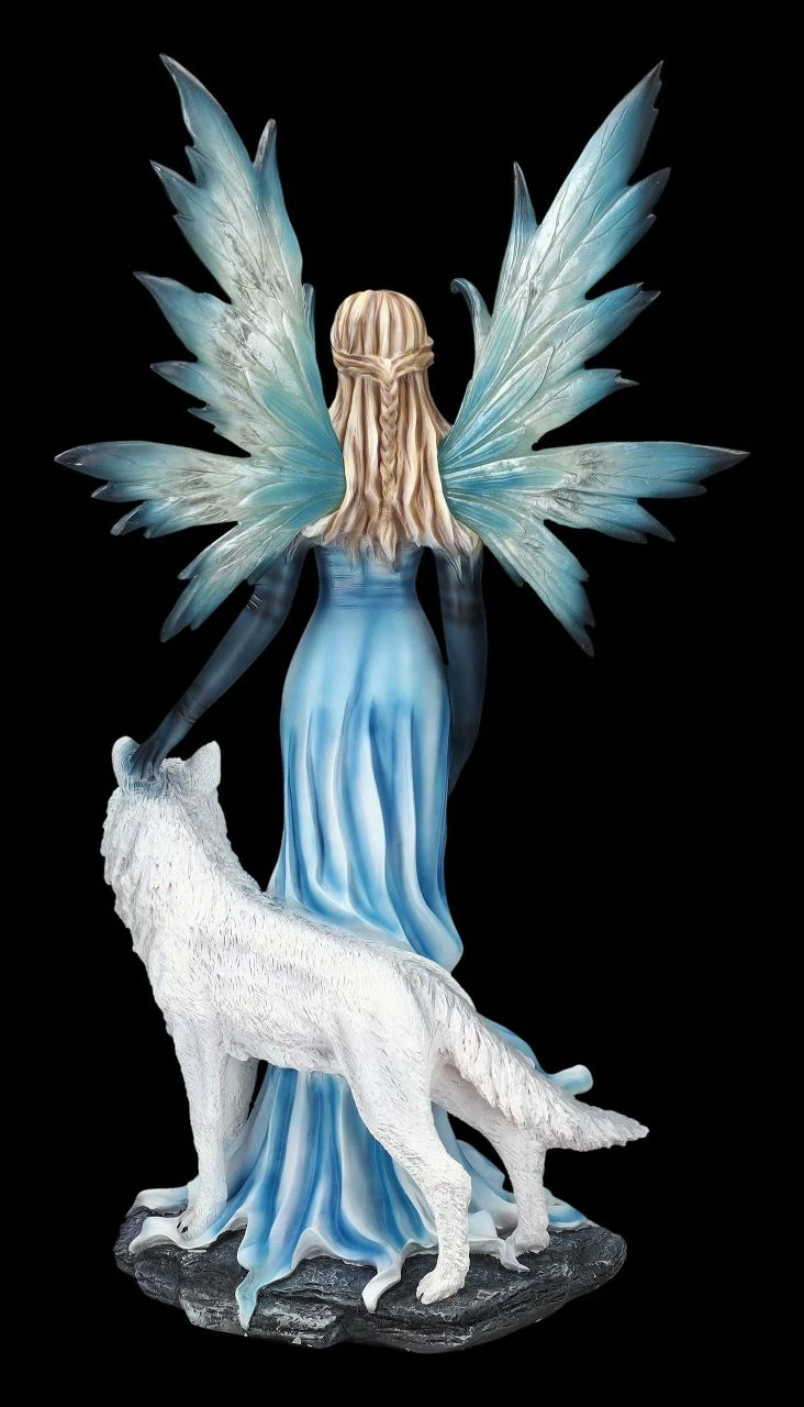 Elfen Figur Talia Mit Winter Wolf 6 Elfen Figur Talia Mit Winter Wolf – Bild 4
