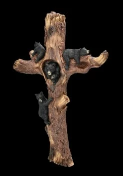 Wandrelief Kreuz - Schwarzbären Auf Baum 11 Wandrelief Kreuz - Schwarzbären Auf Baum -FIGUREN Verkäufe FS24760 Wandrelief Kreuz Schwarzb ren auf Baum 2 1280x1280