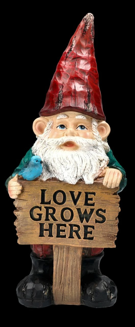 Gartenzwerg Figur - Love Grows Here 3 Gartenzwerg Figur - Love Grows Here