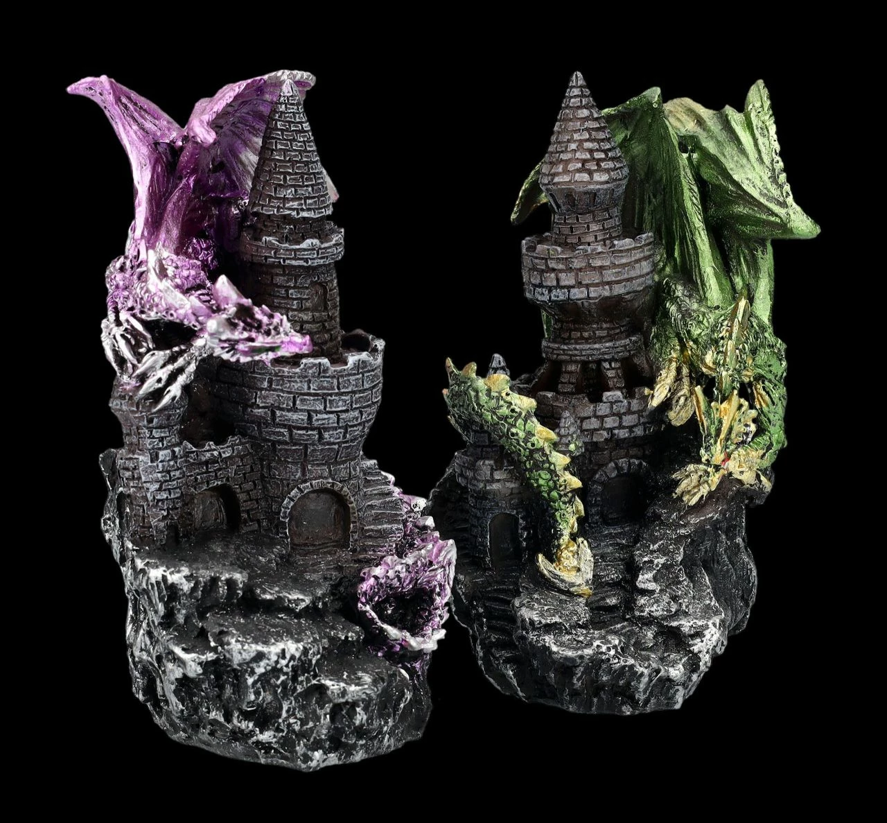 Drachen Figuren Auf Burg 2er Set 4 Drachen Figuren Auf Burg 2er Set – Bild 2