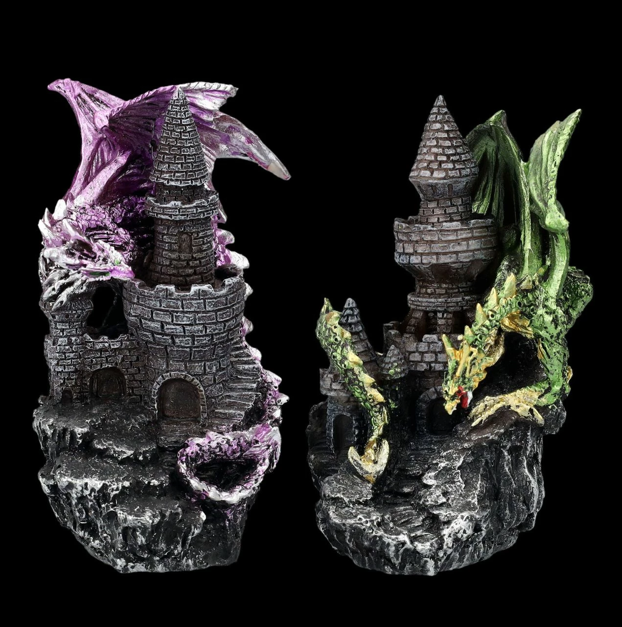 Drachen Figuren Auf Burg 2er Set 3 Drachen Figuren Auf Burg 2er Set