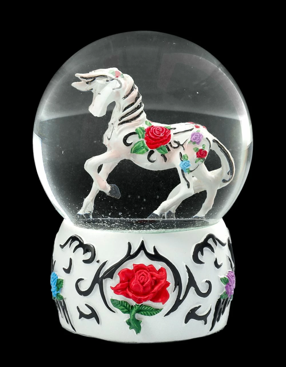 Schneekugel Pferd - Tribal Rose 4 Schneekugel Pferd - Tribal Rose – Bild 2