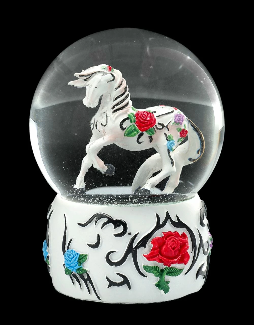 Schneekugel Pferd - Tribal Rose 6 Schneekugel Pferd - Tribal Rose – Bild 4