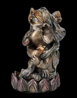 Rückfluss-Räucherhalter - Musizierender Ganesha -FIGUREN Verkäufe FS25685 R ckflussr ucherhalter Musizierender Ganesha 4 1280x1280