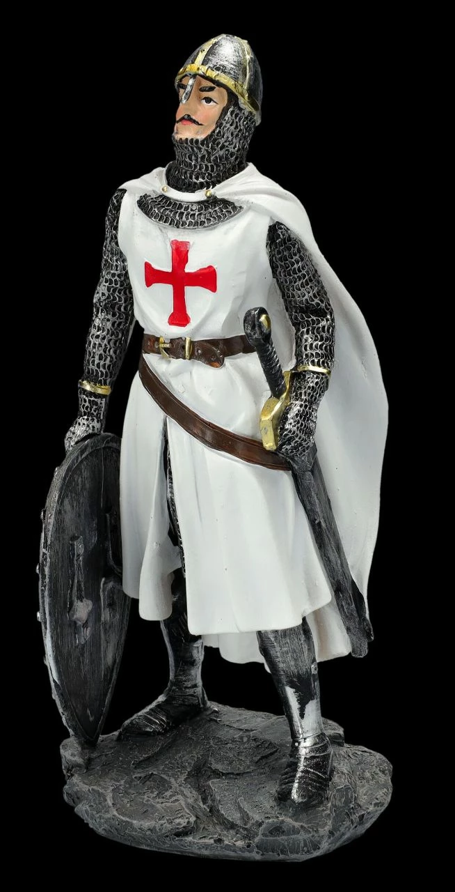 Tempelritter Figur Stützt Sich Auf Schild 5 Tempelritter Figur Stützt Sich Auf Schild – Bild 3