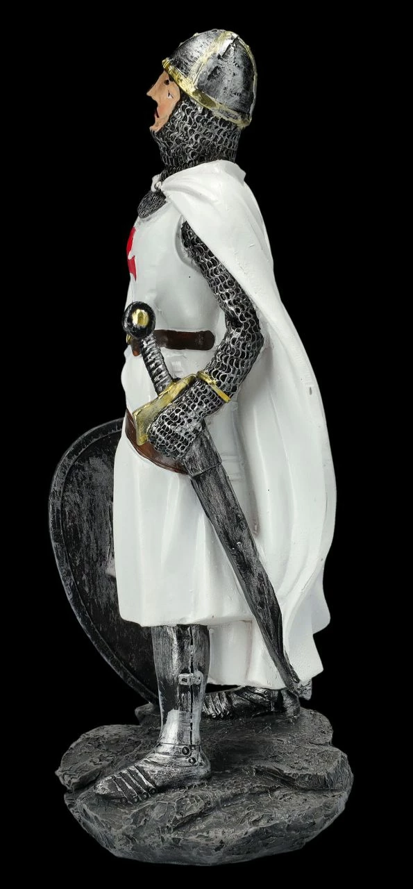 Tempelritter Figur Stützt Sich Auf Schild 8 Tempelritter Figur Stützt Sich Auf Schild – Bild 6