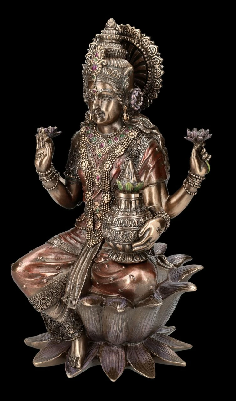 Lakshmi Figur XL - Hinduistische Göttin Der Liebe 5 Lakshmi Figur XL - Hinduistische Göttin Der Liebe – Bild 3