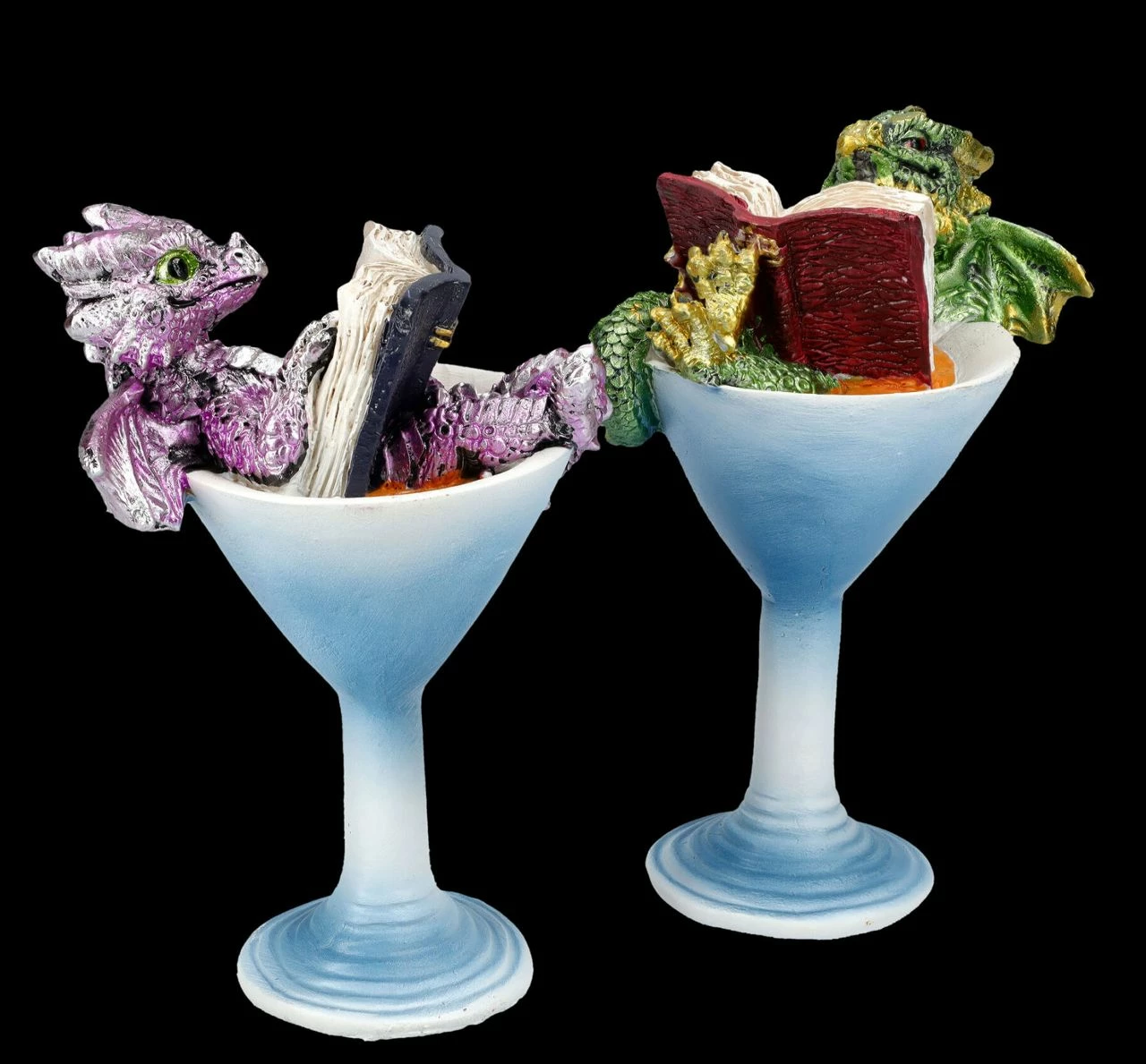 Drachen Figuren 2er Set - Chillen Im Cocktailglas 4 Drachen Figuren 2er Set - Chillen Im Cocktailglas – Bild 2