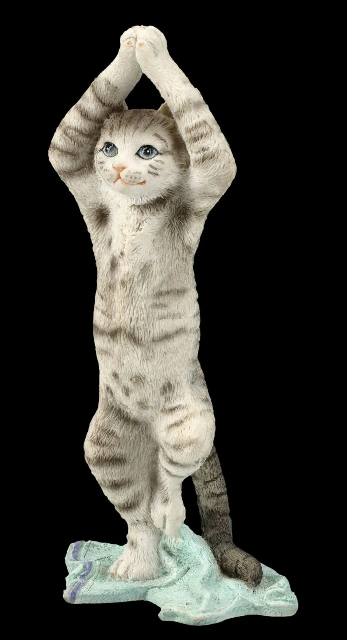 Katzen Figur Beim Yoga - Baumstellung 5 Katzen Figur Beim Yoga - Baumstellung – Bild 3